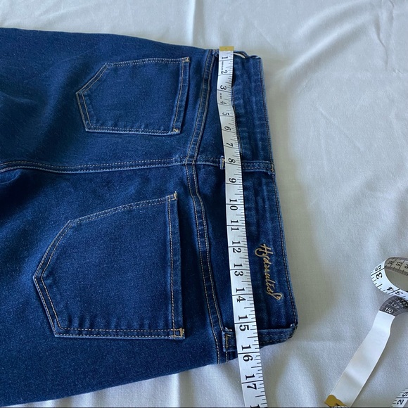 Jeans Stretch Size 11-12 Dark Polyester & Spandex 70%Cotton excellent condition - Picture 3 of 8